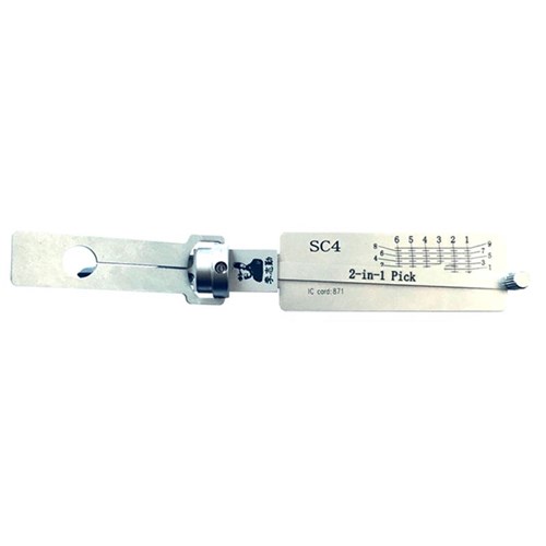 Original Lishi SC4-6PIN Schlage Pick and Decoder - Anti Glare
