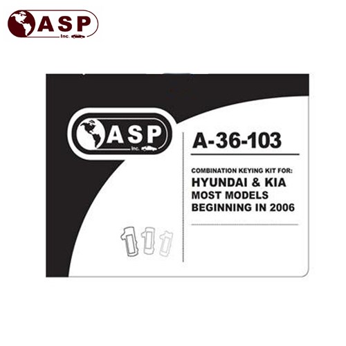 ASP HYUNDAI / KIA PINNING KIT FOR MOST STANDARD AND HIGH-SECURITY KEYWAYS 2006+ A-36-103