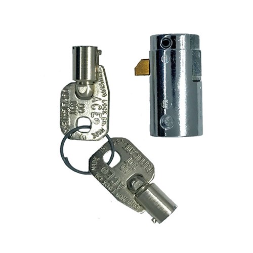 CompX Chicago C425519RL KD "T" Handle Cylinder Lock, Ace 7-Pin Tumbler, Flush Handle, Keyed Different