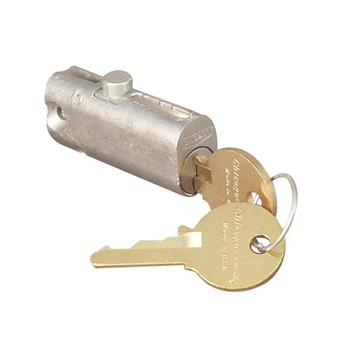 CompX Chicago 5001-50L KA #3X5 File Cabinet Lock, 1-3/4" Cylinder, Round Bolt, Keyed Alike