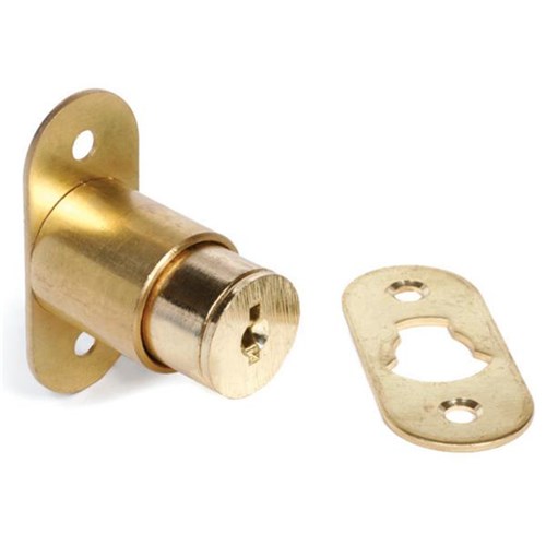 CCL 02069 US4 KA #CAT30 Disc Tumbler Push & Turn Sliding Door Lock, 7/8" Cylinder