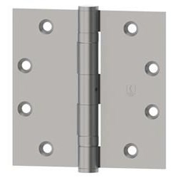 Hager BB1191 NRP 32D 5-Knuckle Ball Bearing Full Mortise Hinge, Standard Weight, Non-Removable Pin, Satin Stainless Steel (1.5 pair/box)
