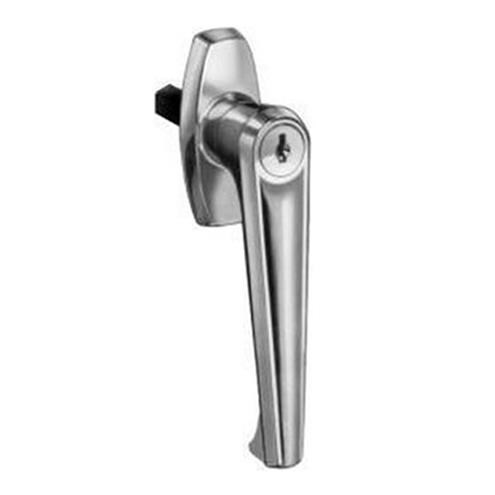 CompX National C8747-C415A-26D KA L-Type Garage Door Handle Lock, 1" Spindle, Mounting Holes 1-1/2", Satin Chrome