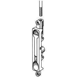 S. Parker R198 DURE Lever Flush Bolt with Rounded Corners, 1/8" Offset with Radius Corners, Duranodic