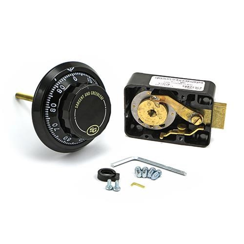 Sargent & Greenleaf 6730-100 Mechanical Safe Lock Package, D300 Front Reading B&W Dial and Ring, Group 2