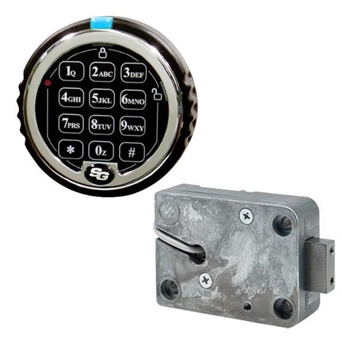 Sargent & Greenleaf 1006-102 Spartan Pivot Bolt Electronic Safe Lock, Low Profile Keypad, Chrome