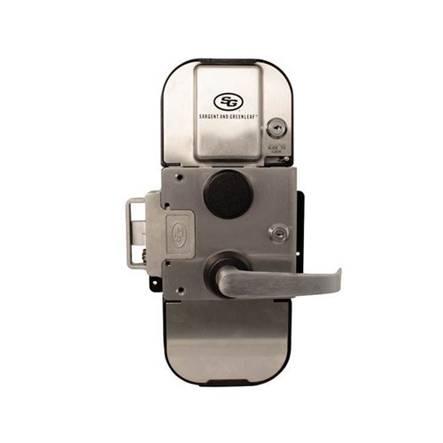 S&G 2890-523L Type II PDPL Pedestrian Door Lock, EAC 3' Lever Handle w/ X10, #3 Strike