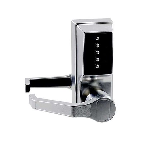 Kaba Simplex LL1011-26D-41 Mechanical Pushbutton Lever Lock, Left Hand, Satin Chrome