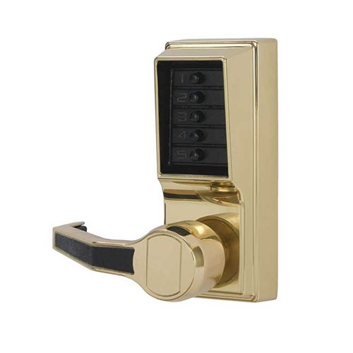 Kaba Simplex LL1011-03 Pushbutton Lock - LH & LHL Doors Bright Brass