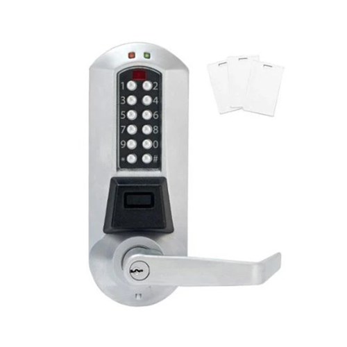 Kaba Simplex E5731XSWL-626-41 E-Plex PIN/Proximity/Dual Credential Electronic Pushbutton Lever Lock, Schlage Keyway