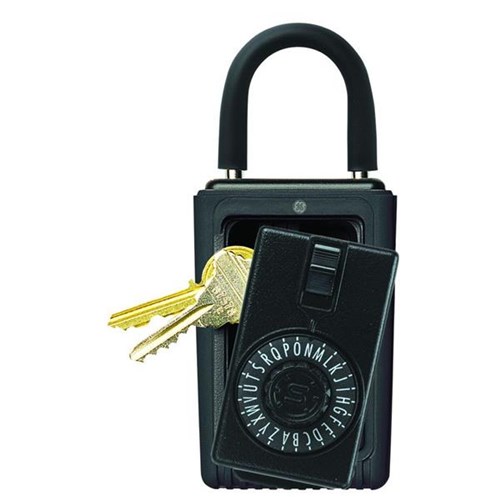 Kidde C3 000394 KeySafe Portable 3-Key Spin Dial Combination Lock Box, Black