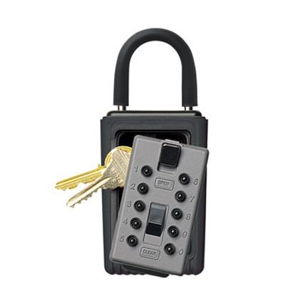 Kidde 001192 C3 Portable 3-Key Pushbutton Combination Lock Box, Titanium Grey